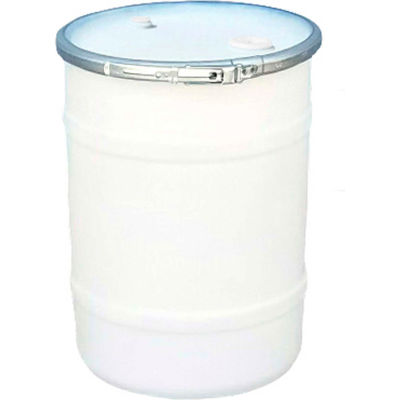US Roto Molding 15 Gallon Plastic Drum SS-OH-15 - Open Head with Bung Cover - Lever Lock - Natural