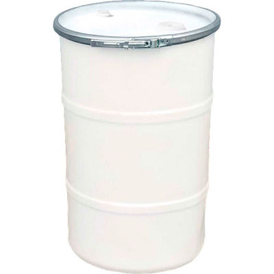 US Roto Molding 30 Gallon Plastic Drum SS-OH-30 - Open Head with Bung Cover - Lever Lock - Natural