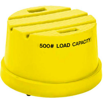 1 Step Plastic Step Stand Round - Yellow 21"Dia x 12"H - ST-1R YEL