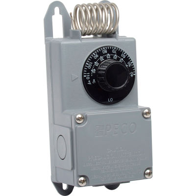 PECO Industrial Coiled Temperature Controller TF115-001 Temp. Range 40°-110°F w/ Nema 4X