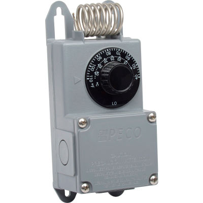 PECO Industrial Coiled Temperature Controller TF115-001 Temp. Range 40°-110°F w/ Nema 4X 