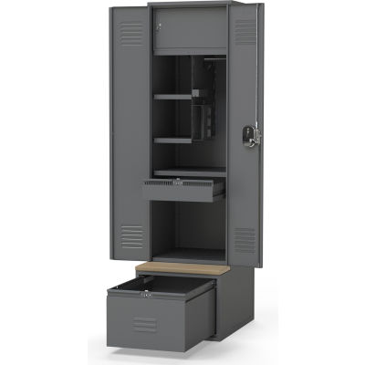 Penco® Patriot Fully Framed Duty Locker 24"Wx24"Dx90"H, Red, All-Welded