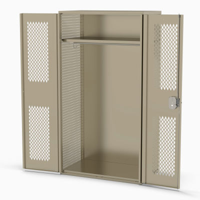 Penco® Patriot Fully Framed TA-50 Locker W/Louvered Doors, 42"Wx24"Dx78"H, Gray,All-Welded