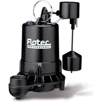 Flotec Professional Series 1/2 HP Submersible Cast Iron Effluent Pump, Vertical Switch