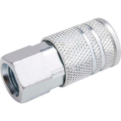 Freeman Female To Female Industrial Coupler Z4B1414FFIC, 1/4" x 1/4", 4 Ball, Zinc