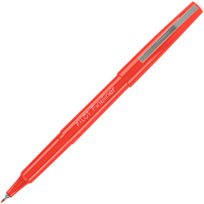 Pilot® Fineliner Marker Pen, Fine, Red Ink, 1 Each