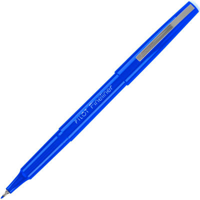Pilot® Fineliner Marker Pen, Fine, Blue Ink, 1 Each