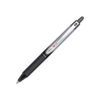 Pilot® V Ball RT Rolling Ball Retractable Pen, Fine, 0.7mm, Black Barrel/Ink