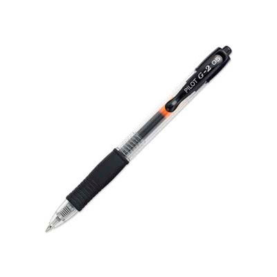 Pilot® G2 Gel Retractable Rollerball Pen, Extra Fine, 0.5mm, Black Ink, Dozen