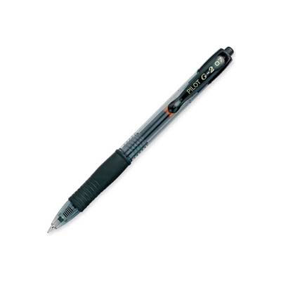Pilot® G2 Gel Retractable Rollerball Pen, Fine, 0.7mm, Black Ink, Dozen