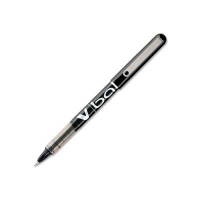 Pilot® V Ball Rolling Ball Pen, Fine, 0.7mm, Black Barrel/Ink, Dozen