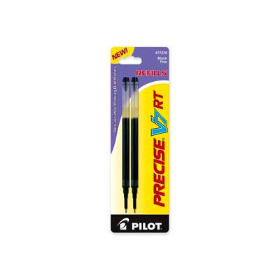 Pilot® Precise V7 RT Rolling Ball Refill, Fine, Black Ink, 2/Pack