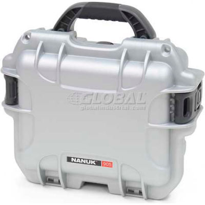 Nanuk 905 Case, 12-1/2"L x 10"W x 6"H, Silver