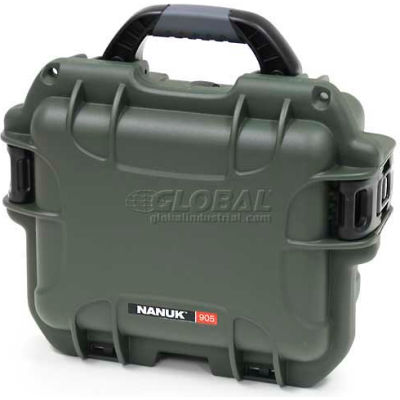 Nanuk 905 Case, 12-1/2"L x 10"W x 6"H, Olive