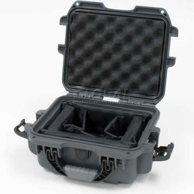 Nanuk 905 Case w/Padded Divider, 12-1/2"L x 10"W x 6"H, Graphite