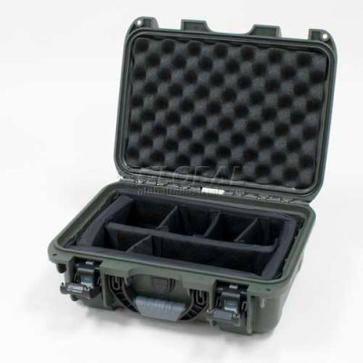 Nanuk 915 Case w/Padded Divider, 15-3/8"L x 12-1/8"W x 6-13/16"H, Olive