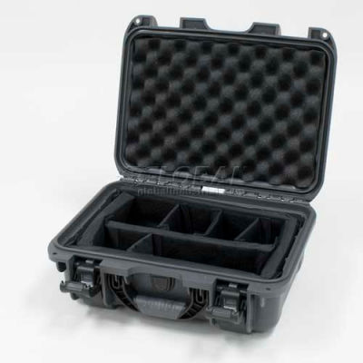 Nanuk 915 Case w/Padded Divider, 15-3/8"L x 12-1/8"W x 6-13/16"H, Graphite