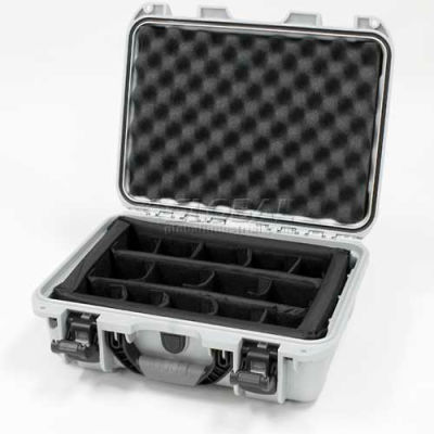 Nanuk 920 Case w/Padded Divider, 16-11/16"L x 13-3/8"W x 6-13/16"H, Silver
