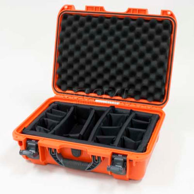 Nanuk 925 Case w/Padded Divider, 18-11/16"L x 14-13/16"W x 7"H, Orange