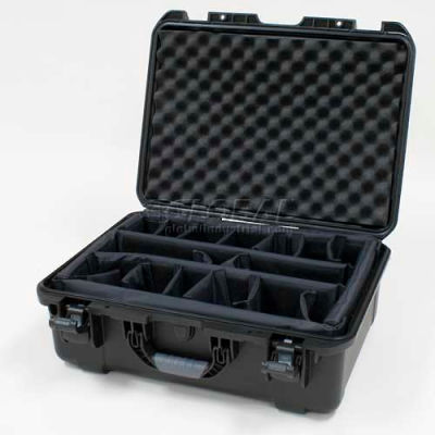 Nanuk 940 Case w/Padded Divider, 21-11/16"L x 16-7/8"W x 8-1/2"H, Black