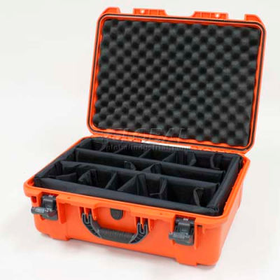 Nanuk 940 Case w/Padded Divider, 21-11/16"L x 16-7/8"W x 8-1/2"H, Orange