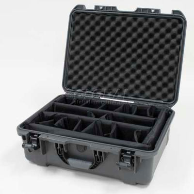 Nanuk 940 Case w/Padded Divider, 21-11/16"L x 16-7/8"W x 8-1/2"H, Graphite