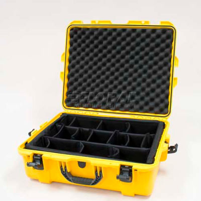 Nanuk 945 Case w/Padded Divider, 25-1/8"L x 19-7/8"W x 8-13/16"H, Yellow