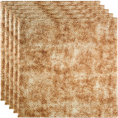 Fasade Border Fill - 23-3/4" x 23-3/4" PVC Lay In Tile in Bermuda Bronze - PL5917