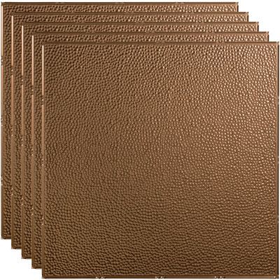 Fasade Border Fill - 23-3/4" x 23-3/4" PVC Lay In Tile in Argent Bronze - PL5928