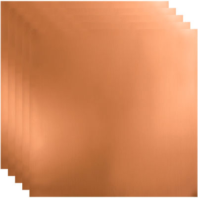 Fasade Flat - 23-3/4" x 23-3/4" PVC Lay In Tile in Polished Copper - PL6925