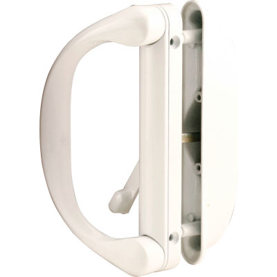 Prime-Line® Sliding Door Handle Set, With Latch, White, C 1275