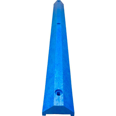 6' Ultra Parking Block with Hardware, 3-1/4"H, Blue, ULTRA3672PBBL