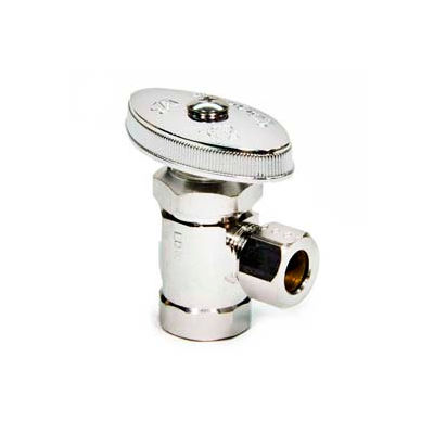 Brasscraft 3/8" Fip Inlet X 3/8" Od Tube Outlet Chrome Plated Brass Multi-Turn Angle Valve - Pkg Qty 60