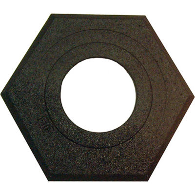 Plasticade 10 Lb. Recycled Rubber Base For Watchtower And Navicade Cones, Black, Hexagon Shape
