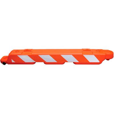 Lo-Pro Airport Plastic Orange Barricade, Interlocking, 8' Long, High Intensity Prismatic Sheeting
