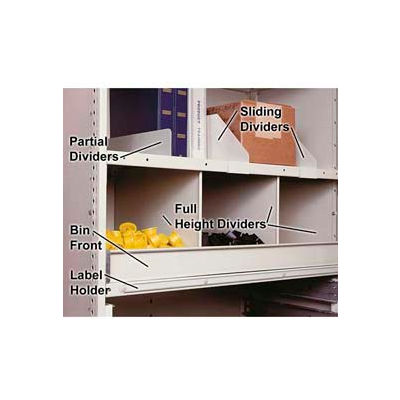 Clipper ® Bin Front, 36"W X 3"H, Gray