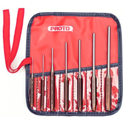 Proto J49007 7 PC. 1/16"-1/4" Hardened Roll Pin Punch Set