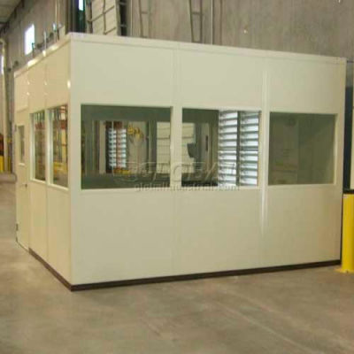 Portafab Class A Fire & Sound Rated Steel Panels 2 Wall (Steel Beam) 12' x 24' - Champagne