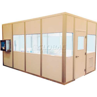 Portafab Modular Cleanroom, 20'L x 16'W, 3 HEPA Units, 5 Light Fixtures, 6 Outlets, ISO 8, White