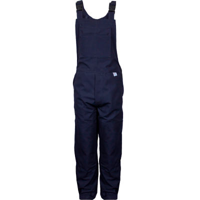 National Safety Apparel® Flame Resistant Unlined Bib Overall, 34 x 32, Navy, BIB6DNV34X32