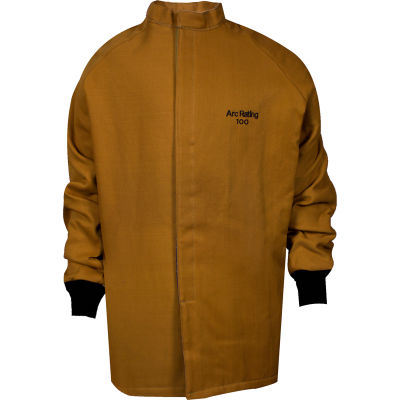 ArcGuard® 100 cal Nomex/Kevlar Arc Flash Coat, L, Caramel, C04KDQE03LG32