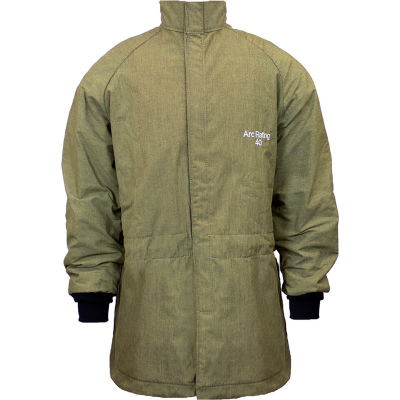 ArcGuard® 40 cal RevoLite Arc Flash Coat, M, Olive Green, C04NPQHLTDMD32