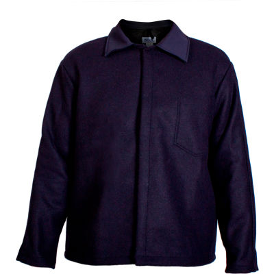 National Safety Apparel® Flame Resistant Wool Coat, 2XL, Navy, C09WL2XL30