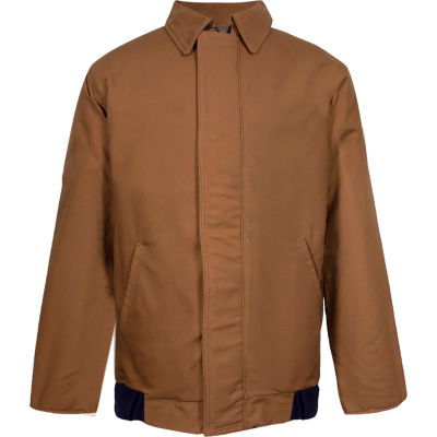 National Safety Apparel® Flame Resistant Bomber, L, Brown, C34UMMQLGRG
