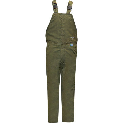 ArcGuard® 40 cal RevoLite Bib Overalls, M, Olive Green, C45NPQHLTMD32