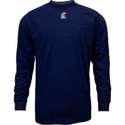 National Safety Apparel® FR Control 2.0 Long Sleeve T-Shirt, L, Navy, C52FKSRLSLG