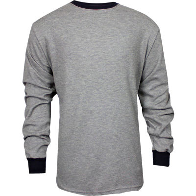 TECGEN CC™ Flame Resistant Long Sleeve T-Shirt, XL, Gray, C541NGELSXL