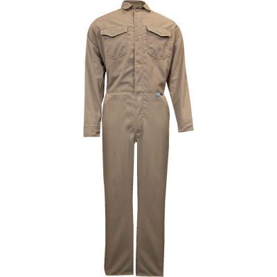 ArcGuard® 8 cal Protera Flame Resistant Coveralls, MD x 32, Tan, C88LIMD32