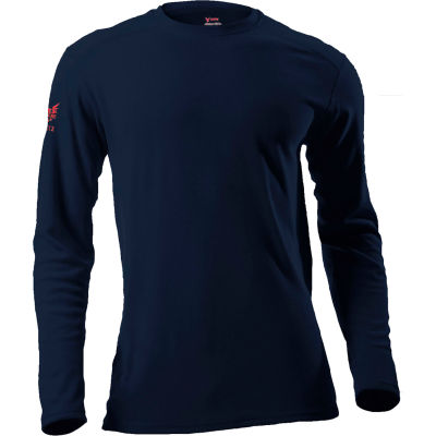 DRIFIRE® Performance Long Sleeve Flame Resistant T-Shirt, XL, Navy, DF2-CM-265ALS-NB-XL
