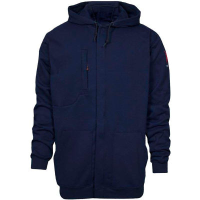 DRIFIRE® Zip Flame Resistant Flame Resistant Hoodie, XL, Navy, DF2-CM-277-HD-NB-XL